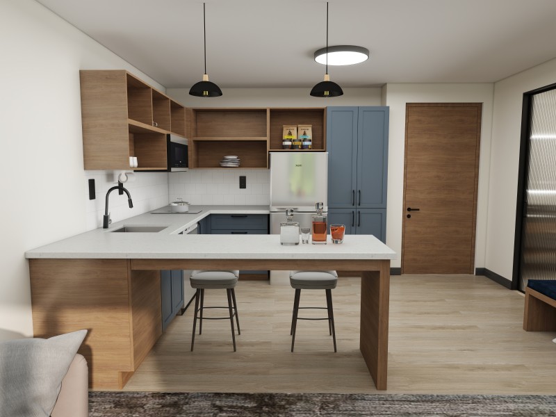 Candlewood Suites Slate / Transitional Scheme Kitchen