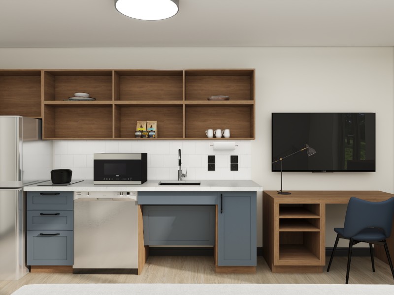 Candlewood Suites Slate / Transitional Scheme Kitchen